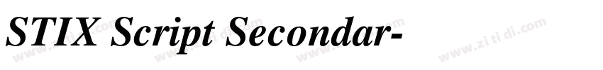 STIX Script Secondar字体转换